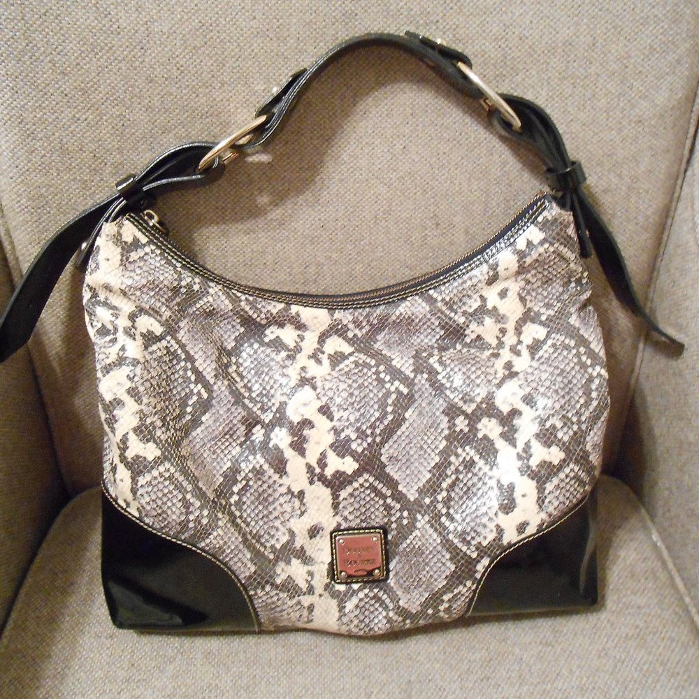 Dooney & Bourke Snakeskin Print Hobo Bag
